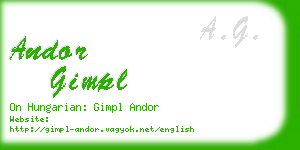 andor gimpl business card